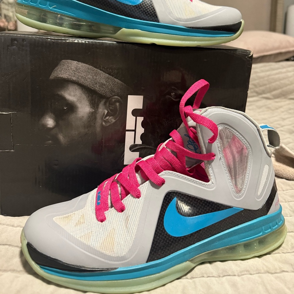 Nike Sneakers - White, Blue, and Pink